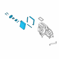 OEM 2017 Infiniti QX60 EVAPORATOR Diagram - 27410-3JV0D