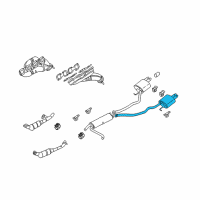OEM 2005 BMW X5 Rear Muffler Left Diagram - 18-10-7-529-285