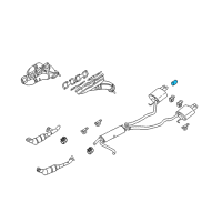 OEM 2005 BMW X5 Tailpipe Trim, Black Chrome Diagram - 18-10-7-500-498