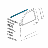 OEM 2017 GMC Canyon Belt Molding Diagram - 23217185