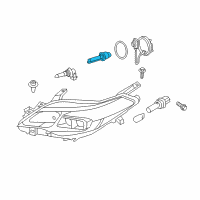 OEM 2015 Toyota Sienna Hid Bulb Diagram - 90981-20027