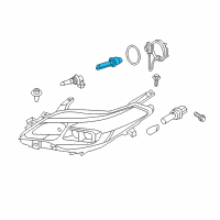 OEM 2020 Toyota Sienna Hid Bulb Diagram - 90981-20027