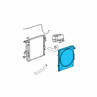 OEM Mercury Mountaineer Fan Shroud Diagram - F87Z-8146-HA