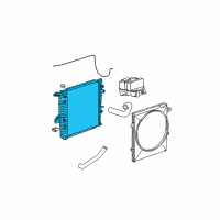 OEM 2005 Ford Explorer Sport Trac Radiator Assembly Diagram - 1L5Z-8005-NA