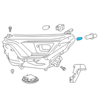 OEM 2013 Toyota RAV4 Marker Lamp Bulb Diagram - 90981-11065