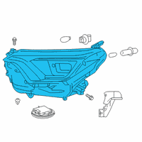 OEM 2017 Toyota RAV4 Composite Headlamp Diagram - 81145-42670