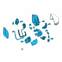 OEM 2020 Honda Fit Set Driver Side, Mirror Assembly Diagram - 76258-T5R-A51