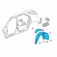 OEM 2010 Chevrolet Equinox Wheelhouse Liner Diagram - 23483774