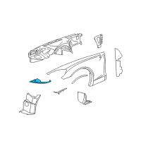 OEM 2010 Chevrolet Corvette Liner Extension Diagram - 15252926