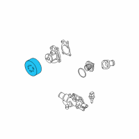 OEM 2009 Nissan Versa Pulley-Fan & Water Pump Diagram - 21051-ED000