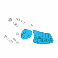OEM 2009 Toyota Yaris Tail Lamp Assembly Diagram - 81561-52550