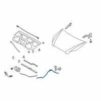 OEM 2007 Kia Rondo Cable Assembly-Hood Latch Diagram - 811901D000
