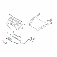 OEM 2007 Kia Rondo Cable Assembly-Hood Latch Diagram - 811901D100