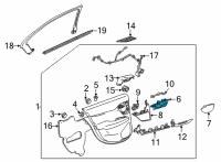 OEM Cadillac CT4 Handle, Inside Diagram - 84549221