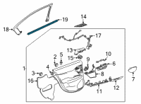 OEM 2014 Cadillac ATS Belt Weatherstrip Diagram - 23460173