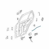 OEM 2005 Cadillac SRX Rod Asm-Rear Side Door Inside Handle Diagram - 25718659