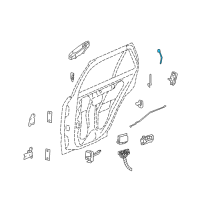 OEM 2005 Cadillac SRX Rod-Rear Side Door Outside Handle Diagram - 25766236