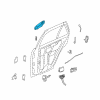 OEM 2006 Cadillac SRX Handle, Outside Diagram - 19121215