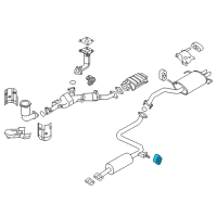 OEM 2003 Nissan Maxima Mounting Assy-Exhaust, Rubber Diagram - 20650-0L700