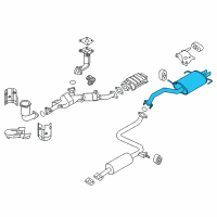 OEM Nissan Maxima Exhaust, Main Muffler Assembly Diagram - 20100-5Y800