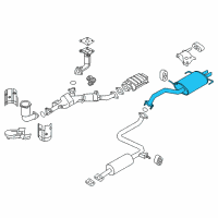 OEM 2003 Nissan Maxima Exhaust, Main Muffler Assembly Diagram - 20100-5Y800