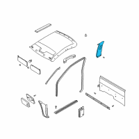 OEM 1999 Nissan Frontier GARNISH-Lock Pillar, Upper RH Diagram - 76914-3S500