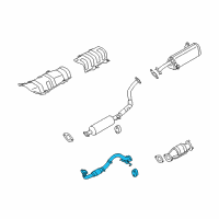 OEM 2011 Kia Soul Front Muffler Assembly Diagram - 286102K200