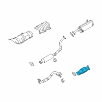 OEM Hyundai Elantra Catalytic Converter Assembly Diagram - 28950-23210