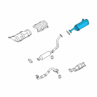 OEM Kia Soul Main Muffler Assembly Diagram - 287002K200