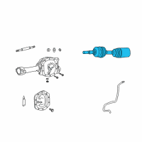 OEM 2006 Jeep Liberty Front Driveshaft Right Diagram - 52111780AB