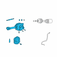 OEM 2002 Jeep Liberty Axle-Service Front Diagram - 5066068AD