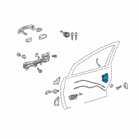 OEM Lexus LX570 Front Door Lock Assembly, Left Diagram - 69040-42250