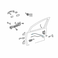 OEM 2012 Toyota Prius C Lock Cable Diagram - 69710-52200