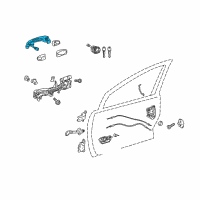 OEM 2012 Toyota Camry Handle, Outside Diagram - 69210-06110-A0