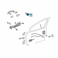 OEM 2012 Toyota Prius C Cylinder & Keys Diagram - 69052-52410