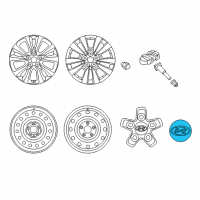 OEM 2014 Hyundai Elantra Coupe Aluminium Wheel Hub Cap Assembly Diagram - 52960-2S250