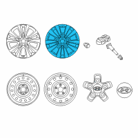 OEM Hyundai Elantra GT Aluminium Wheel Assembly Diagram - 52910-G3400