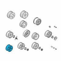 OEM 2009 Ford Mustang Wheel, Alloy Diagram - 8R3Z-1007-S