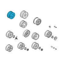 OEM 2006 Ford Mustang Wheel, Alloy Diagram - 6R3Z-1007-E