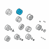 OEM 2005 Ford Mustang Wheel, Alloy Diagram - 6R3Z-1007-C