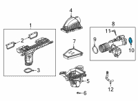 OEM Jeep Grand Cherokee L CLAMP-AIR CLEANER DUCT Diagram - 6513239AA