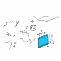 OEM Cadillac CTS Radiator Diagram - 20983746