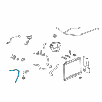 OEM 2008 Cadillac CTS Auxiliary Water Pump Outlet Hose Diagram - 25808863