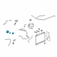 OEM Cadillac Thermostat Housing Diagram - 12620259