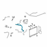 OEM 2008 Cadillac CTS Radiator Coolant Outlet Pipe Assembly Diagram - 12612857