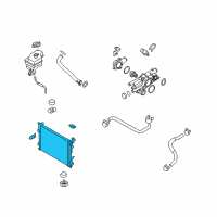 OEM 2012 Kia Optima Radiator Assembly Diagram - 253103Q500