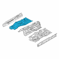 OEM 2017 Infiniti Q70 Floor Front Diagram - G4320-1MAMA