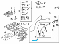 OEM Hyundai Tucson HOSE-FUEL FILLER Diagram - 31036-CW000