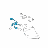 OEM 2008 Saturn Aura Harness Asm-Tail Lamp Wiring Diagram - 25775369