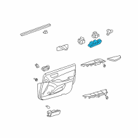 OEM 2010 Lexus ES350 Master Switch Assy, Power Window Regulator Diagram - 84040-33070